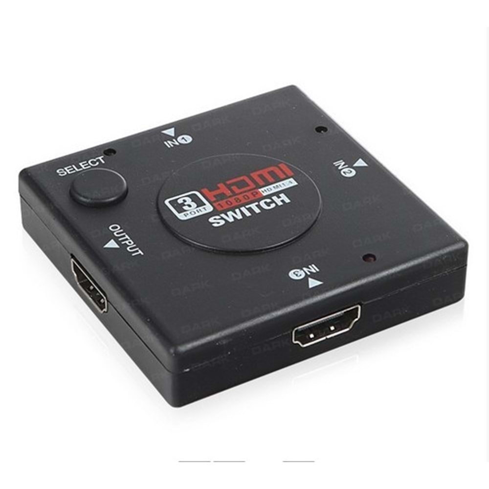 Dark Full HD 3 Giriş 1 Çıkışlı HDMI Switch (Seçici) (DK-HD-SW3X1)