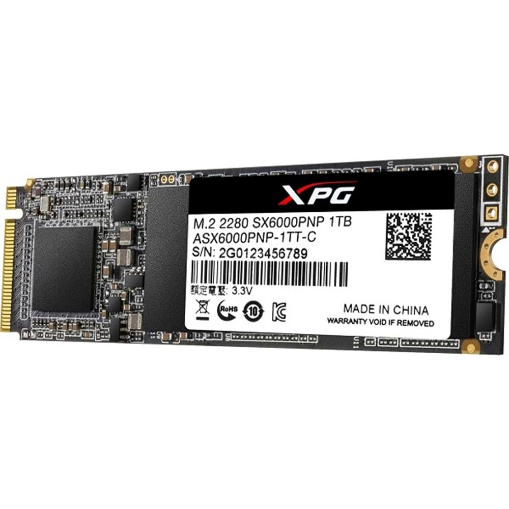XPG 1TB SX6000 PCIE M.2 Disk 1000-800MB/s SSD Disk ASX6000PNP-1TT-C