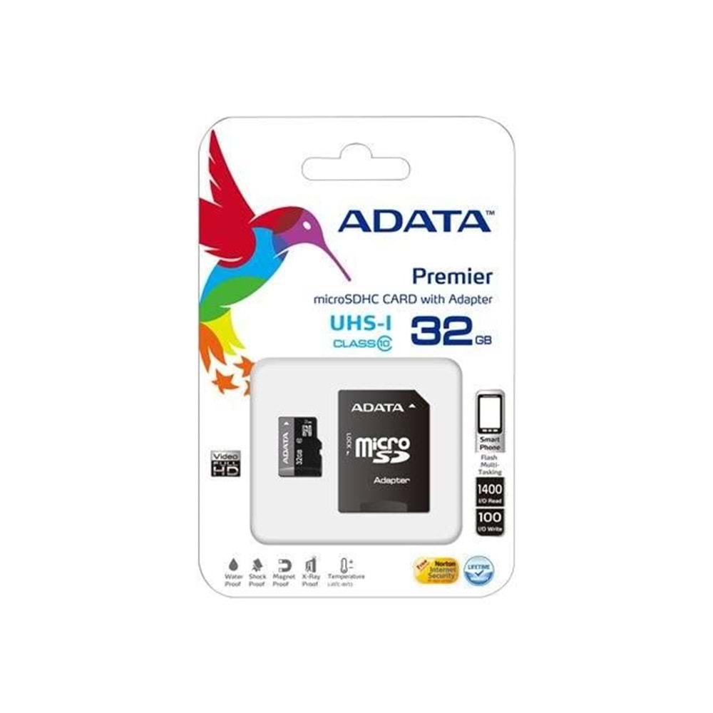 Adata 32GB Premier 80MB s Class 10 UHS 1 Micro SD Hafıza Kartı AUSDH32GUICL10RA1