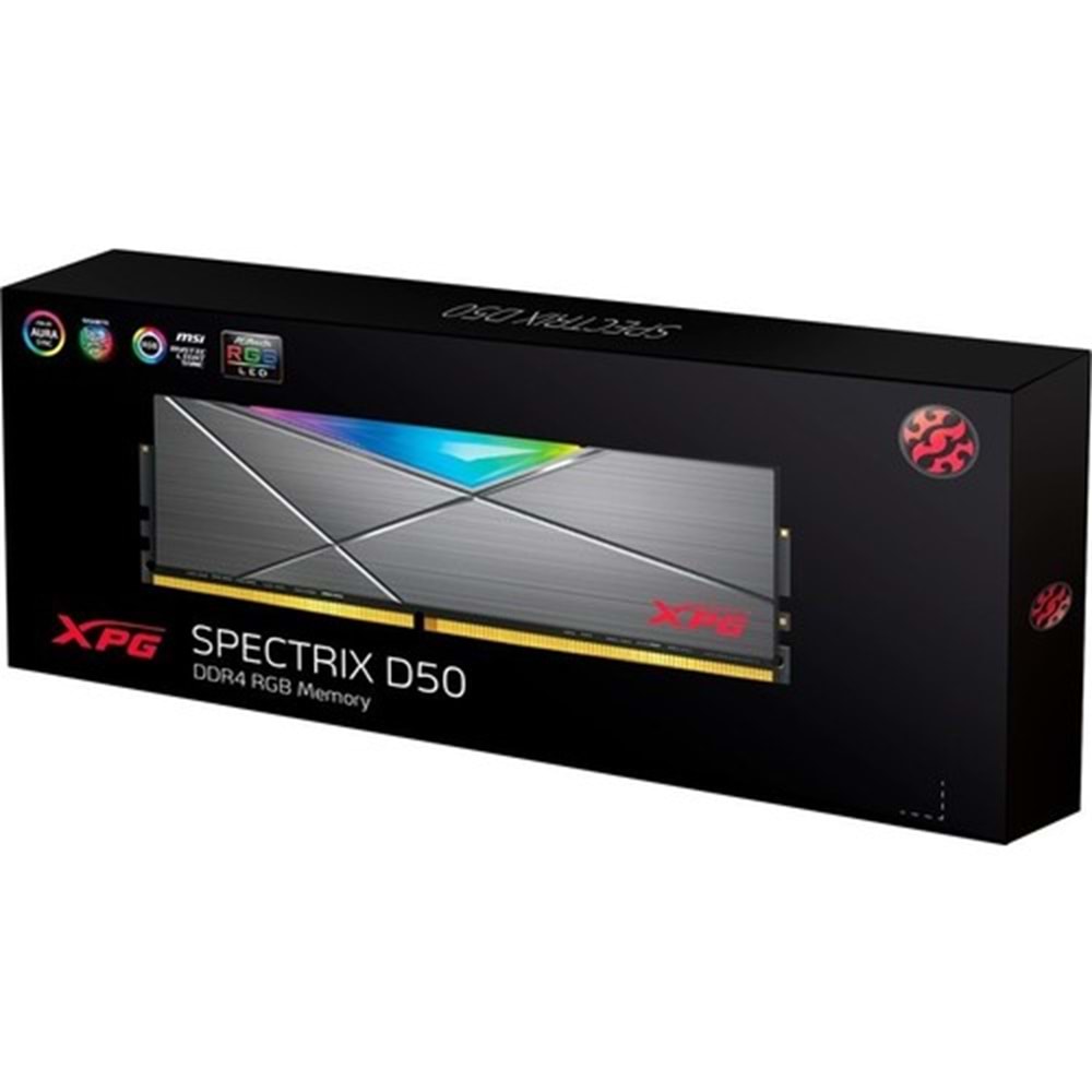 XPG 8GB 3200MHz DDR4 Spectrix D50 Gaming Masaüstü RAM (AX4U320038G16AST50)