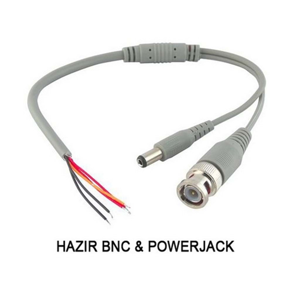 BALANDI BNC + Power Jack Tek Kablo 10'lu Paket