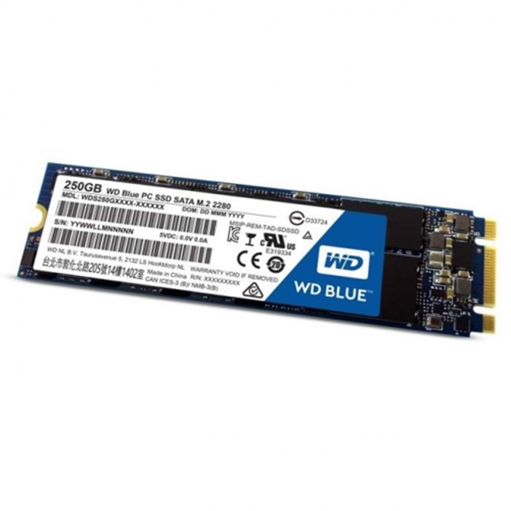 WD Blue 250GB M.2 SATA 550-525MB/s WDS250G2B0B