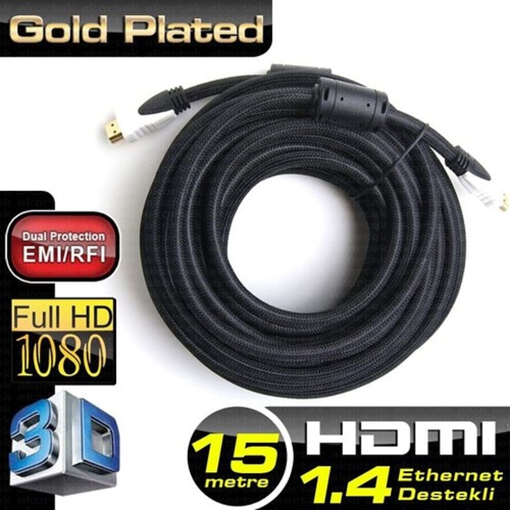 Dark 15m HDMI v1.4 4K / 3D LED/LCD/PS3/PS4 Kablo (DK-HD-CV14L1500)