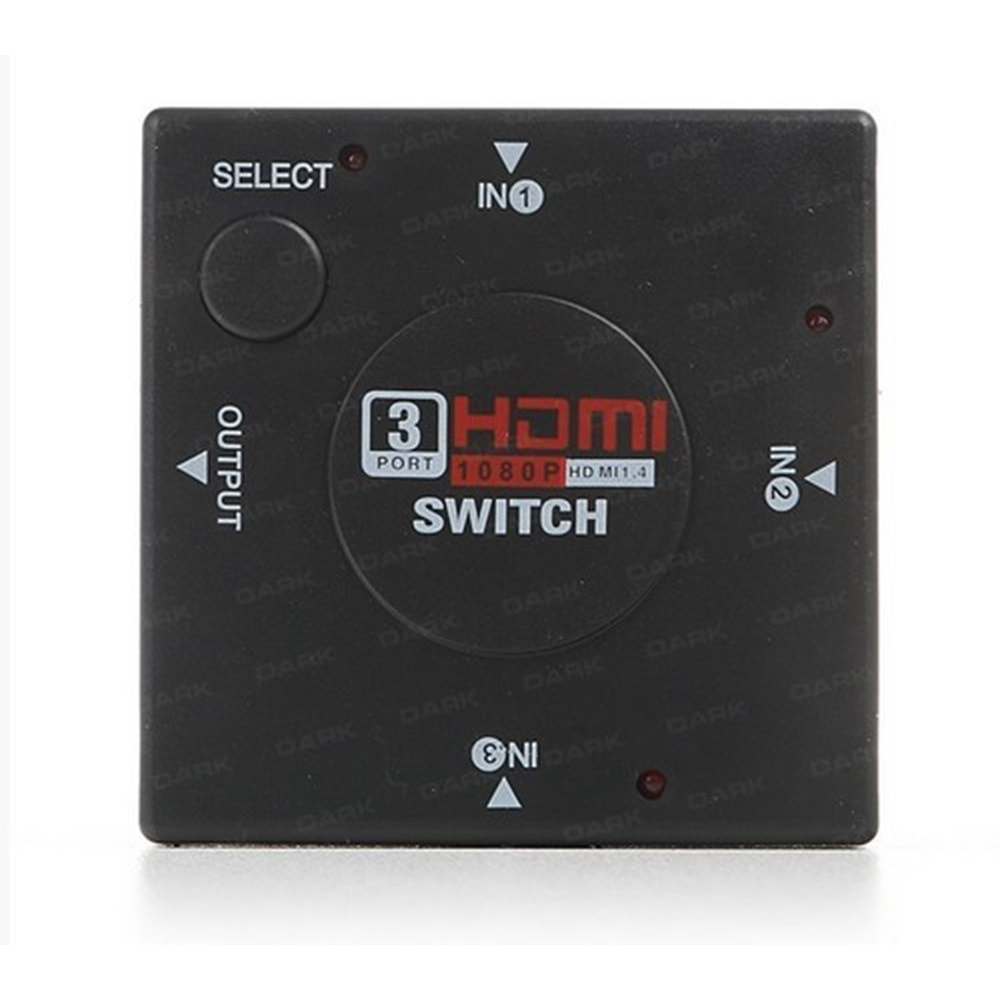 Dark Full HD 3 Giriş 1 Çıkışlı HDMI Switch (Seçici) (DK-HD-SW3X1)