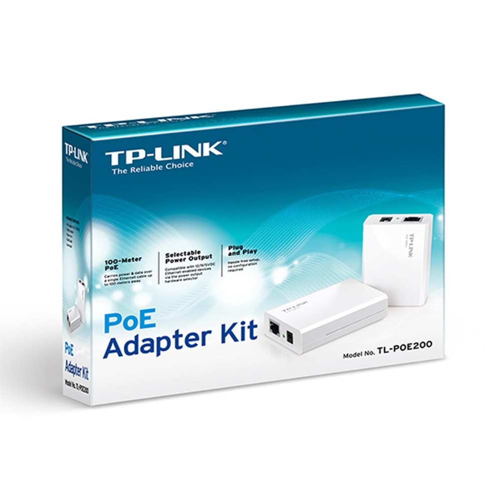 TP-Link TL-POE200 Ethernet Üzerinden Güç Adaptör Seti