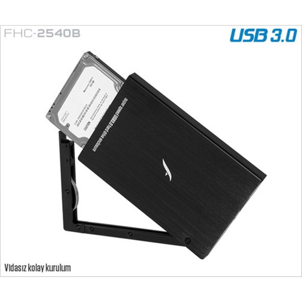 Frisby FHC-2540B 2.5 SATA Vidasız Harici HardDisk Kutusu USB 3.0