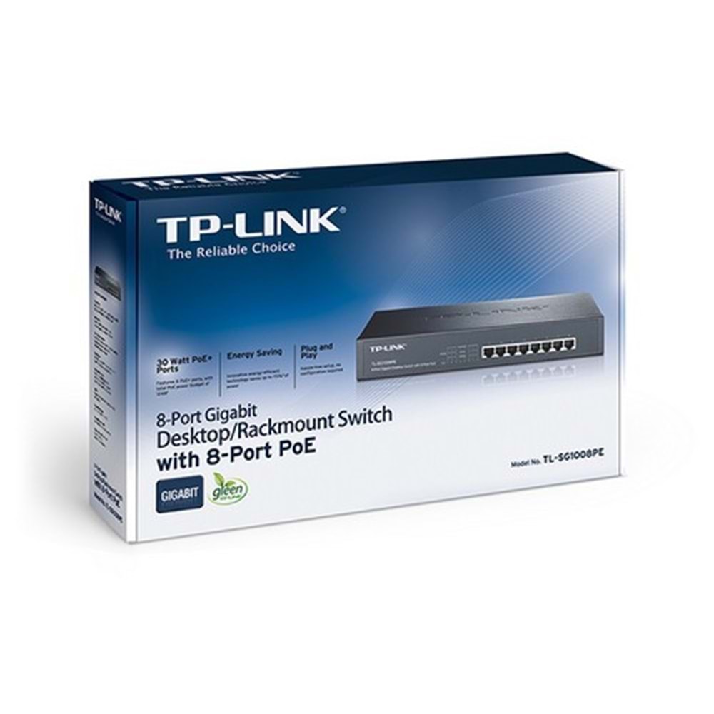 TP-Link TL-SG1008PE 8 Port Desktop/Rackmount POE 124W Switch