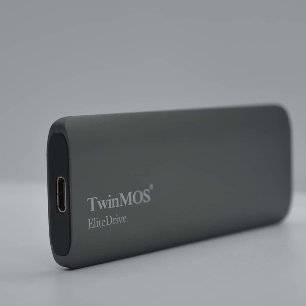 Twinmos 512GB Taşınabilir External SSD USB 3.2/Type-C Dark Grey PSSDFGBMED32