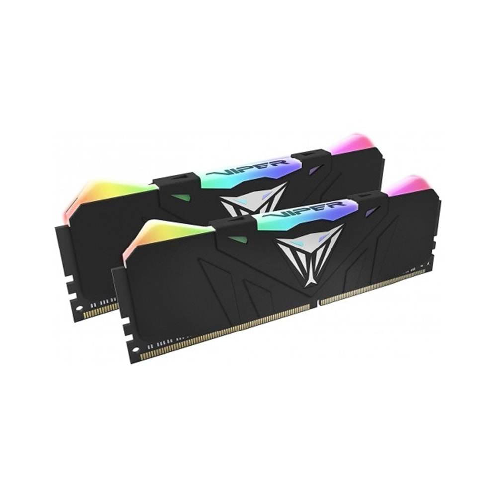 Patriot VIPER DUAL RGB BLACK Gaming Masaüstü RAM 16GB 8GBx2 3200MHz DDR4 PVSR416G320C8K