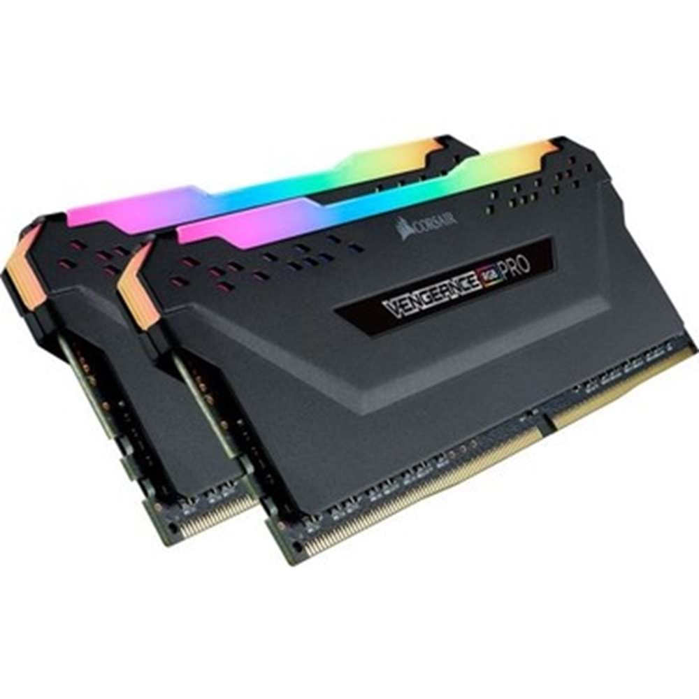 Patriot VIPER DUAL RGB BLACK Gaming Masaüstü RAM 16GB 8GBx2 3200MHz DDR4 PVSR416G320C8K