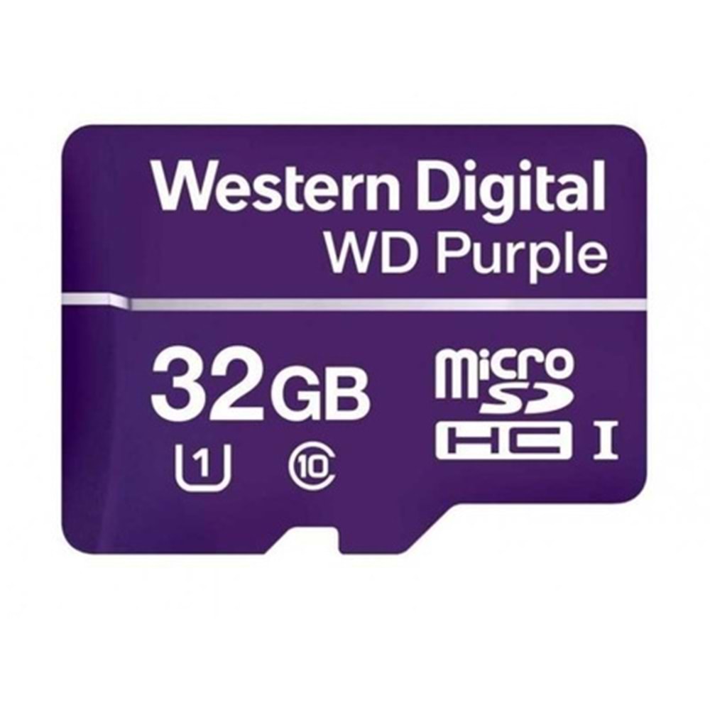 WD 32GB Purple 48MB Class 10 UHS I Micro SD Hafıza Kartı WDD032G1P0A