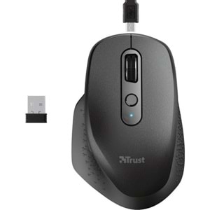 TRUST OZAA RECHARGEABLE Mouse BLACK 23812
