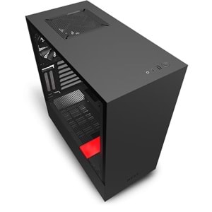 NZXT CA-H510I-BRH510i Compact Mid Tower Black/Red Chassis with Smart Device 2x 120mm