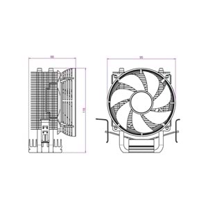 Versatile Asura Intel Amd 1151 Pin Işlemci Fanı Cpu Soğutucu Kule Fan