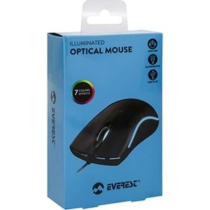 Everest SM-M9 USB Siyah 3D Optik Led Mouse
