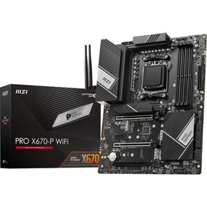 Msi Pro X670-P WIFI DDR5 6600MHz 1XHDMI 1XDP 4XM.2 USB 3.2 ATX AM5 (AMD AM5 7000 Serisi ile uyumlu) Anakart