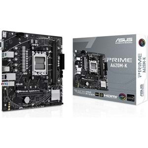 Asus Prime A620M-K AMD A620 DDR5 6400 USB3.2 M2 HDMI/VGA PCI 3.0 AM5 Anakart
