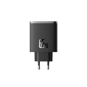 Baseus CUBE PRO 2C+U 65W (Siyah) Hızlı Şarj Cihazı USB-TYPE-C(P10152301113-00)
