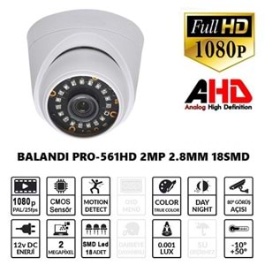 BALANDI PRO-561HD 2MP 2.8MM 18SMD LED AHD DOME