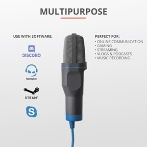 Gaming PUGB Oyuncu Mikrofonu TRUST USB + Stereo