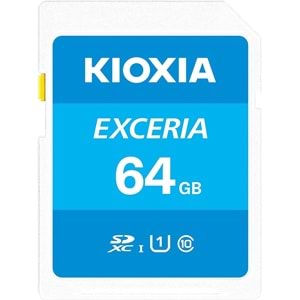 Kioxia 64GB Normal SD Exceria UHS1 R100 Hafıza Kartı LNEX1L064GG4