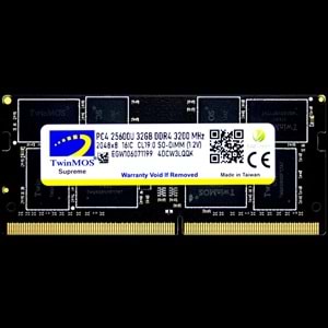 Twinmos DDR4 32GB 3200MHz Notebook RAM MDD432GB3200N