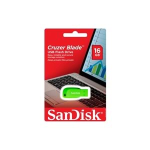 Sandisk Cruzer Blade 16GB Electric Yeşil SDCZ50C-016G-B35GE