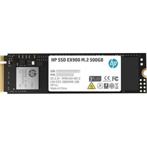 HP-X 500GB EX900 M.2 Disk NVMe Pcıe 2100-1500MB/S 3D Tlc Nand 2YY44AA