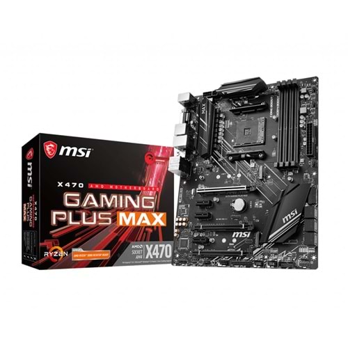 Msi X470 GAMING PLUS MAX X470 DDR4 USB3.2 M.2 HDMI/DVI PCI 3.0 AM4 Anakart