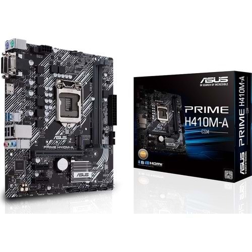 Asus Prime H410M-A/CSM DDR4 2933MHZ 1XVGA 1XHDMI 1XDVI 1XM.2 MatX 1200P (10.Nesil İşlemci Uyumlu)