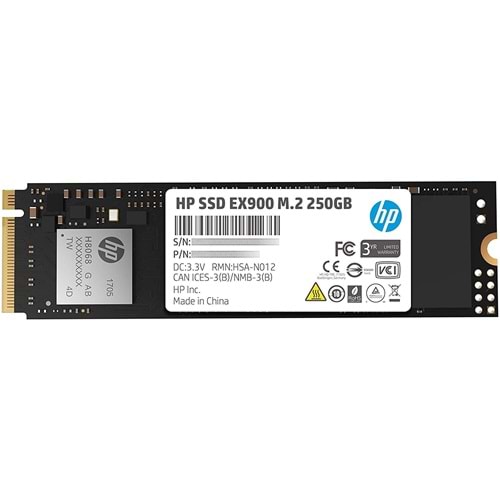 HP 250 GB EX900 M2 PCIe Gen3 NVMe 2100/1300 2YY43AA