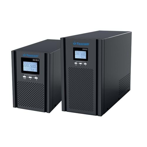 Tescom Teos+ 1KVA 1F/1F (2X7AH) 4/8DK LCD Online UPS