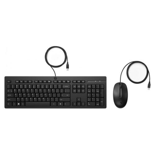HP 225 Kablolu Klavye Mouse Set Siyah 286J4AA