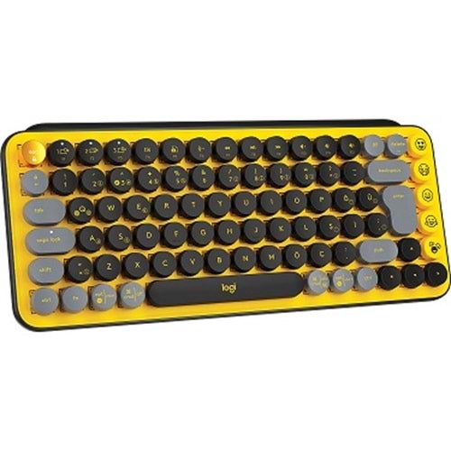 Logitech Pop Keys Sarı-Siyah Kablosuz Mekanik Emoji Klavye 920-010818
