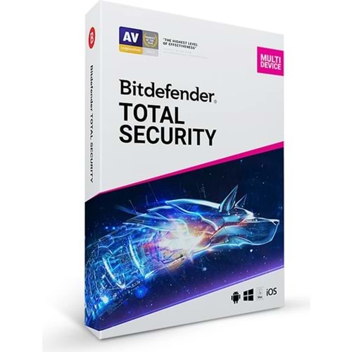 Bitdefender TOTAL Security 5 Kullanıcı 1 Yıl Kutu
