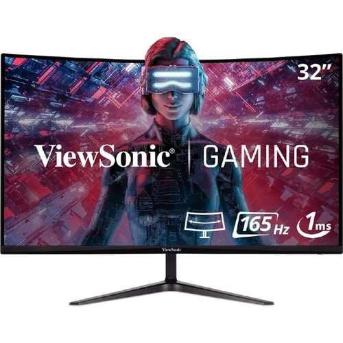 Viewsonic 31.5 VIEWSONIC VX3218-PC-MHD 1MS 165MHZ 2XHDMI 1XDP FHD 1920X1080 Hoparlör Cerved Siyah Gaming