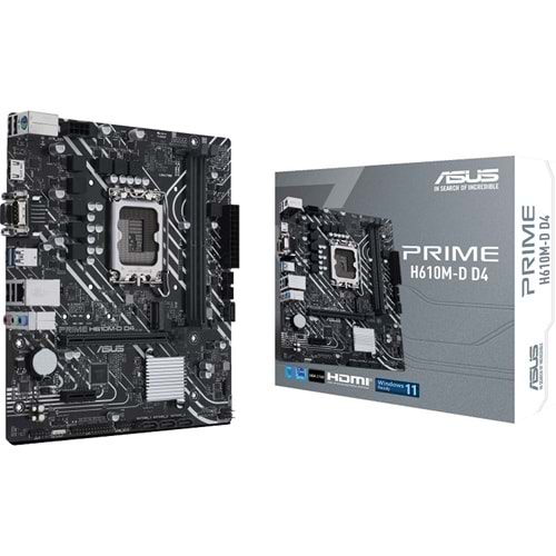 Asus Prime H610M-A WIFI D4 DDR4 3200MHZ 1XVGA 1XHDMI 1XDP 2XM.2 USB 3.2 MatX 1700P Anakart