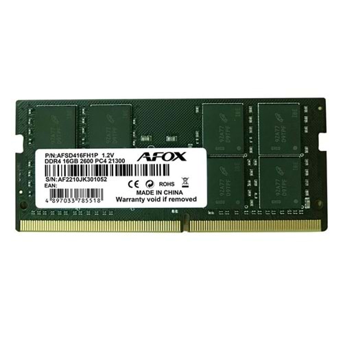 Afox DDR4 16GB 2666MHZ SODIMM RAM