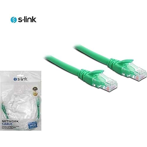 S-Link SL-CAT6030GR 0,30MT Utp Yeşil Cat6 Kablo
