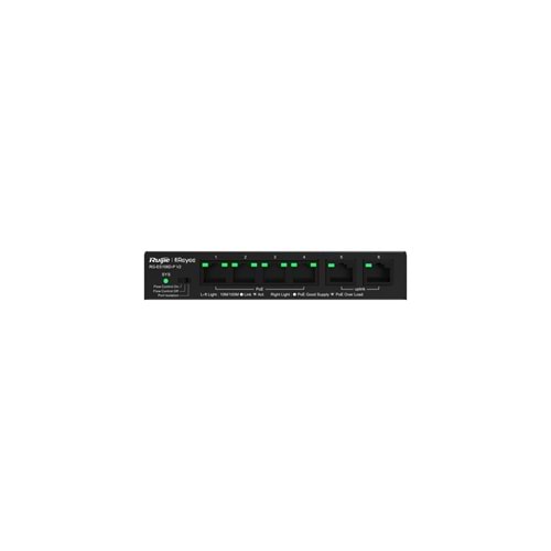 Ruijie RG-ES106D-P 4 Port 10/100 + 2X 10/100 Uplink 58W Poe Switch