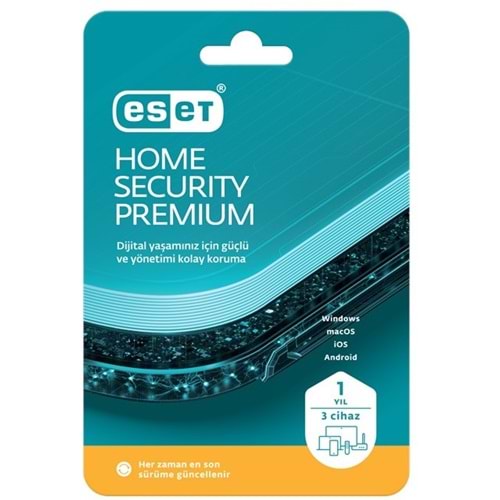 ESET Home Security Premium 3 Kullanıcı 1 Yıl Kutu