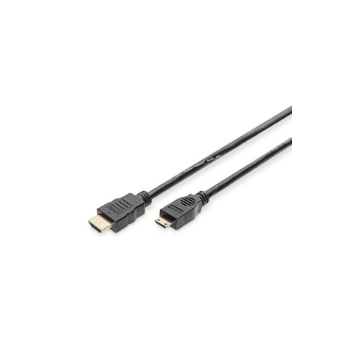 Digitus HDMI Kablo Mini HDMI HDMI Siyah (2m) FHD