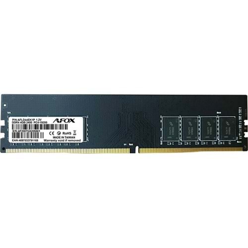 Afox Masaüstü RAM DDR4 4GB 2400Mhz Micron Chipset AFLD44EK1P