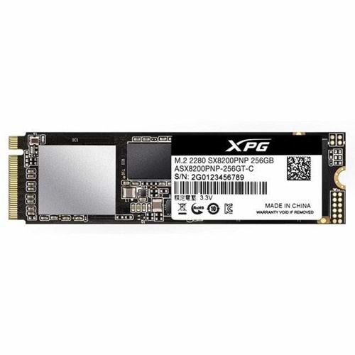 XPG 256GB SX8200PNP PCIE M.2 Disk 3500/1200 SSD Disk ASX8200PNP-256GT-C