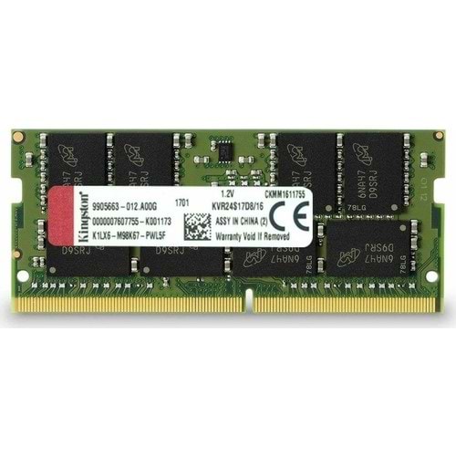 Kingston 16GB 2400MHz DDR4 Notebook CL17 KVR24S17D8/16