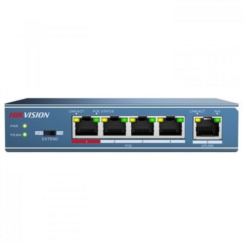 Hikvision DS-3E0105P-E 5 Port 1x100Mbps + 4x100Mbps PoE 58W Switch