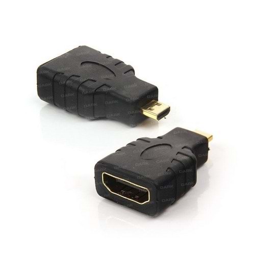 Dark Micro HDMI M to HDMI F Dönüştürücü Cep Telefonu, Tablet, Ultrabook, Kamera için (HDMI Dişi - Micro HDMI Erkek)( DK-HD-AHDMIXMICRO)