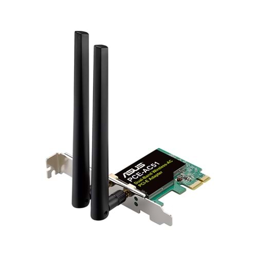 Asus PCE-AC51 Kablosuz-AC750 Çift Bant PCI-E Adaptörü