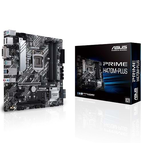 Asus Prime H470M-PLUS DDR4 DP/HDMI/DVI 1151p Anakart