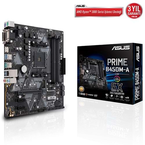 Asus Prime B450M-A/CSM B450 DDR4 HDMI/DVI/VGA AM4 Anakart